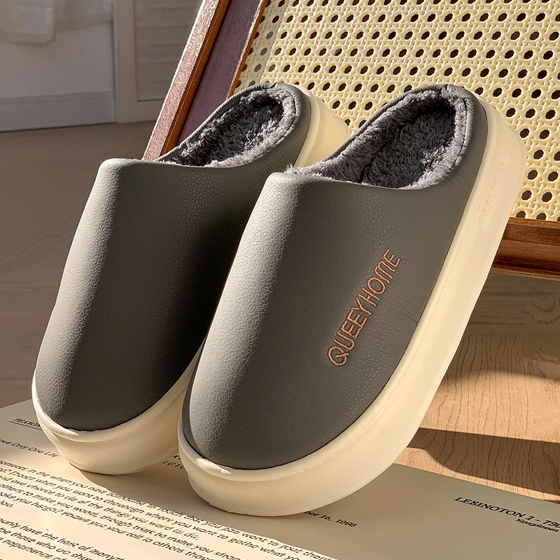 Warm Plush Slippers Waterproof And Non-slip Cotton Slippers For Home Use photo 8