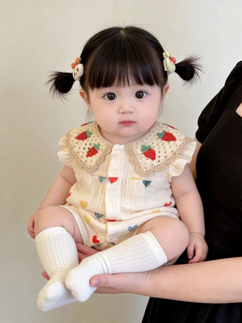Summer Cotton Breathable Baby Onesie photo 3
