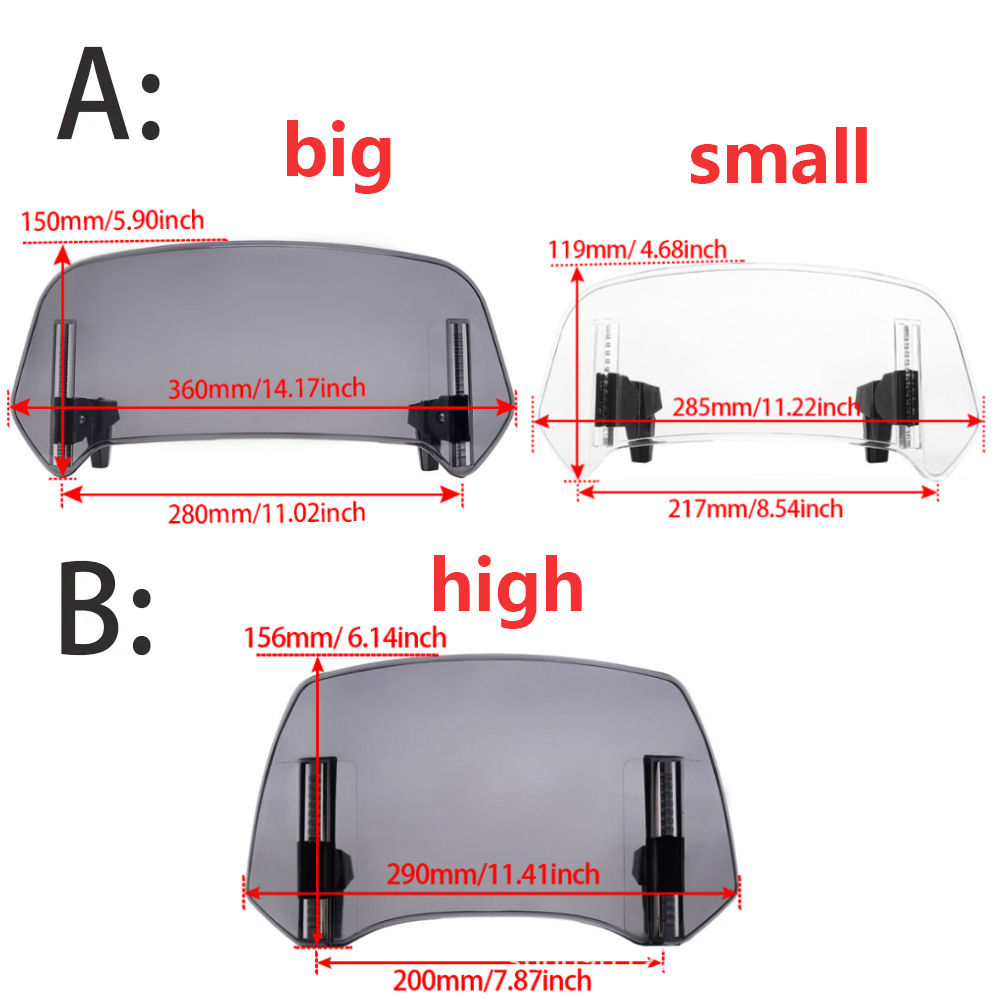 Modified Raised Windshield Adjustable Windscreen photo 3