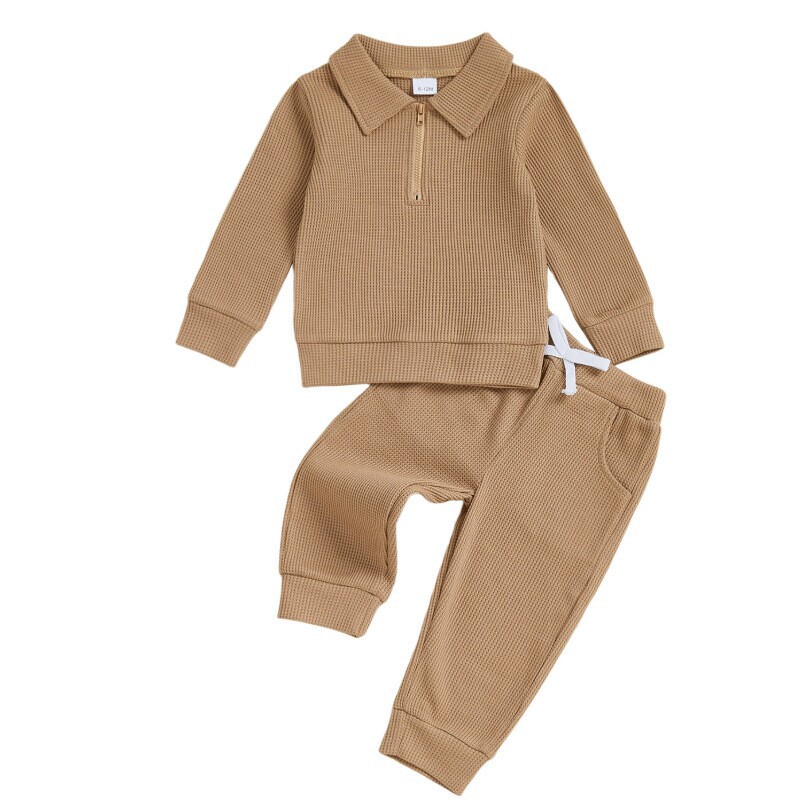Childrens Cotton Polo-neck Long-sleeve Set photo 7
