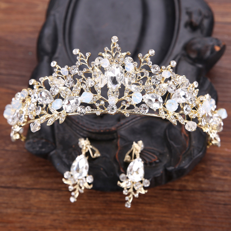 Crown Headdress High-end Crystal Headband Princess Style photo 4