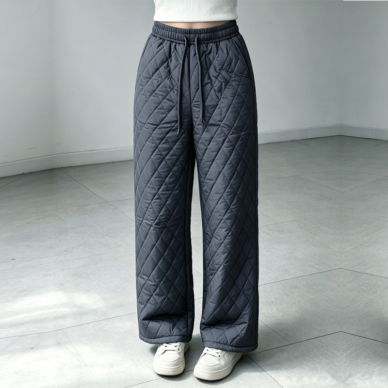 Retro Elastic-waist Ultrasonic Cotton Pants photo 5