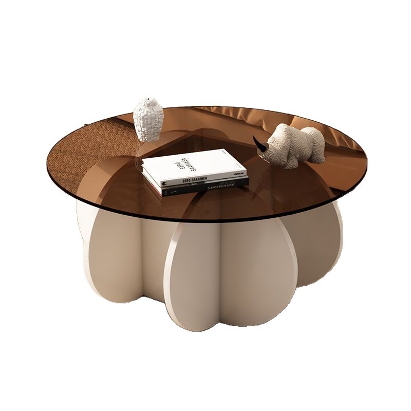 Minimalist Round Table Simple Glass photo 3
