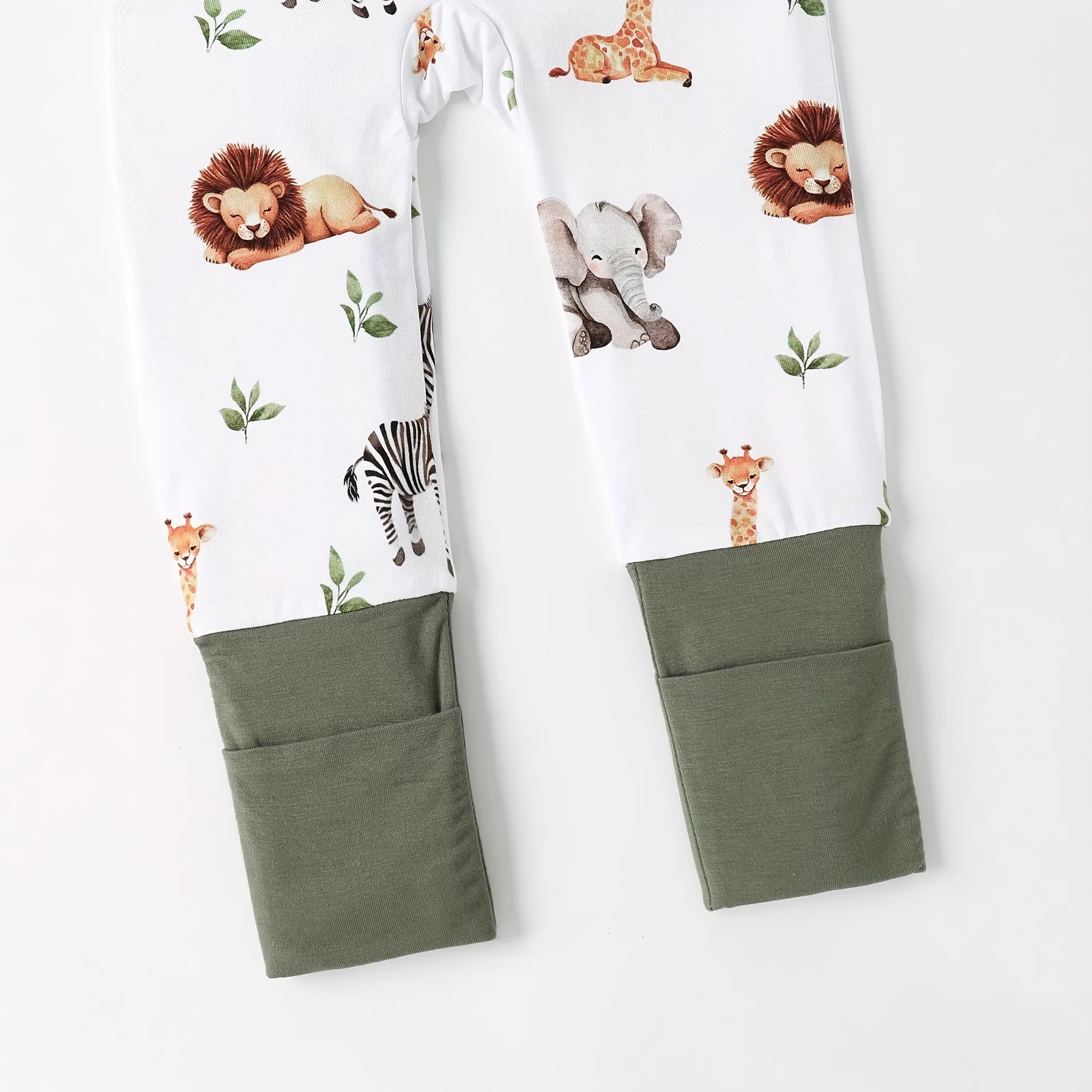 Animal Digital Print Zip-up Onesie photo 5