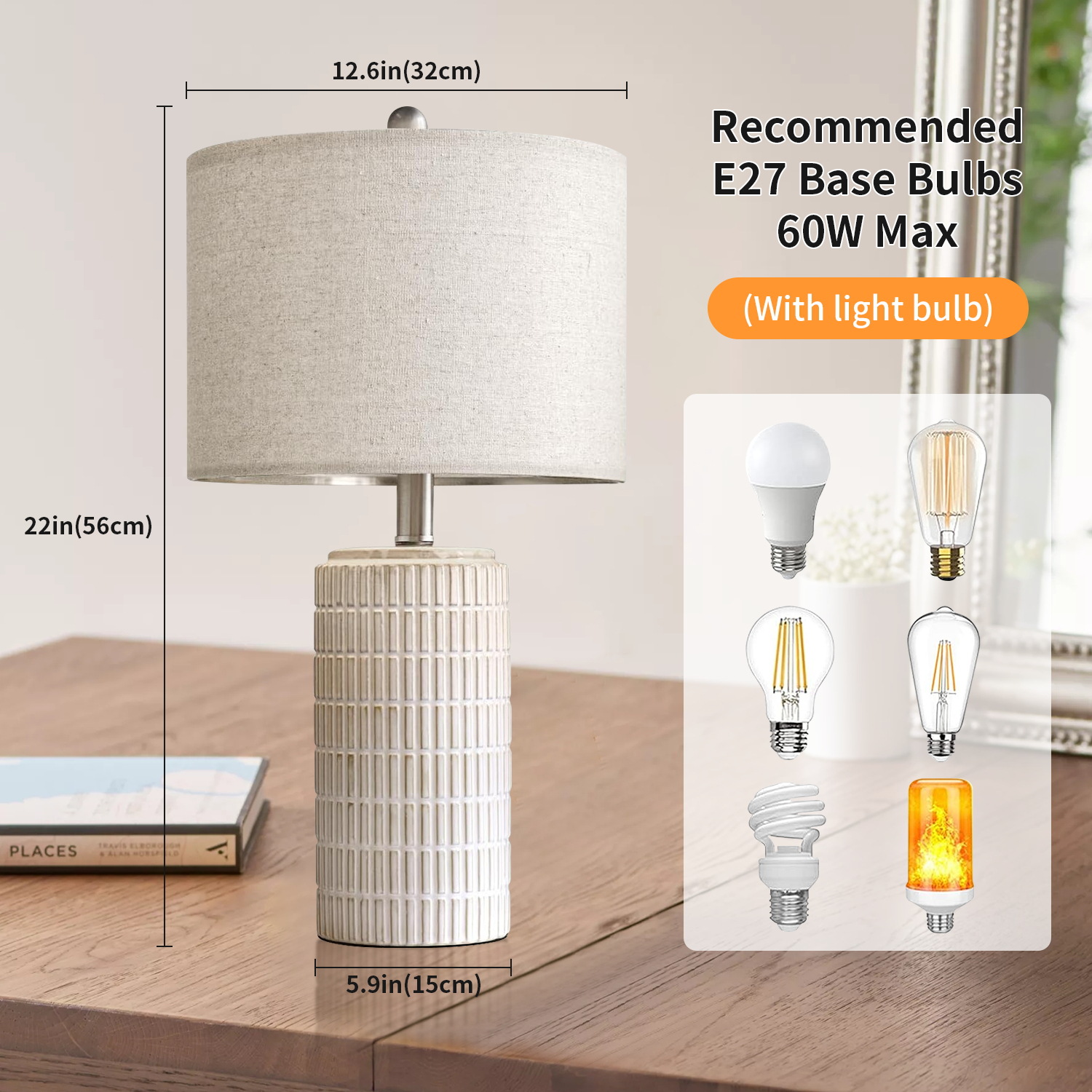 American-style Table Lamp Cross-border Vintage Study Room photo 2