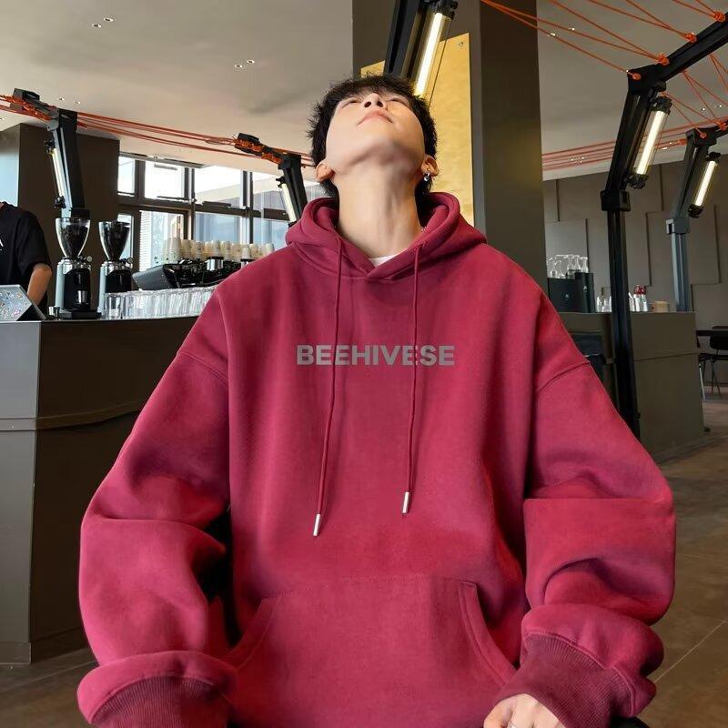 Solid-color Hooded Sweatshirt For Men Fallwinter Style photo 5