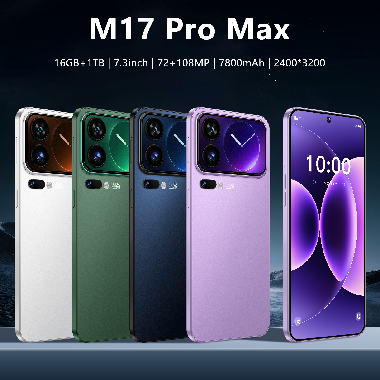 New M17 Pro Max Phone With A Large Screen photo 1