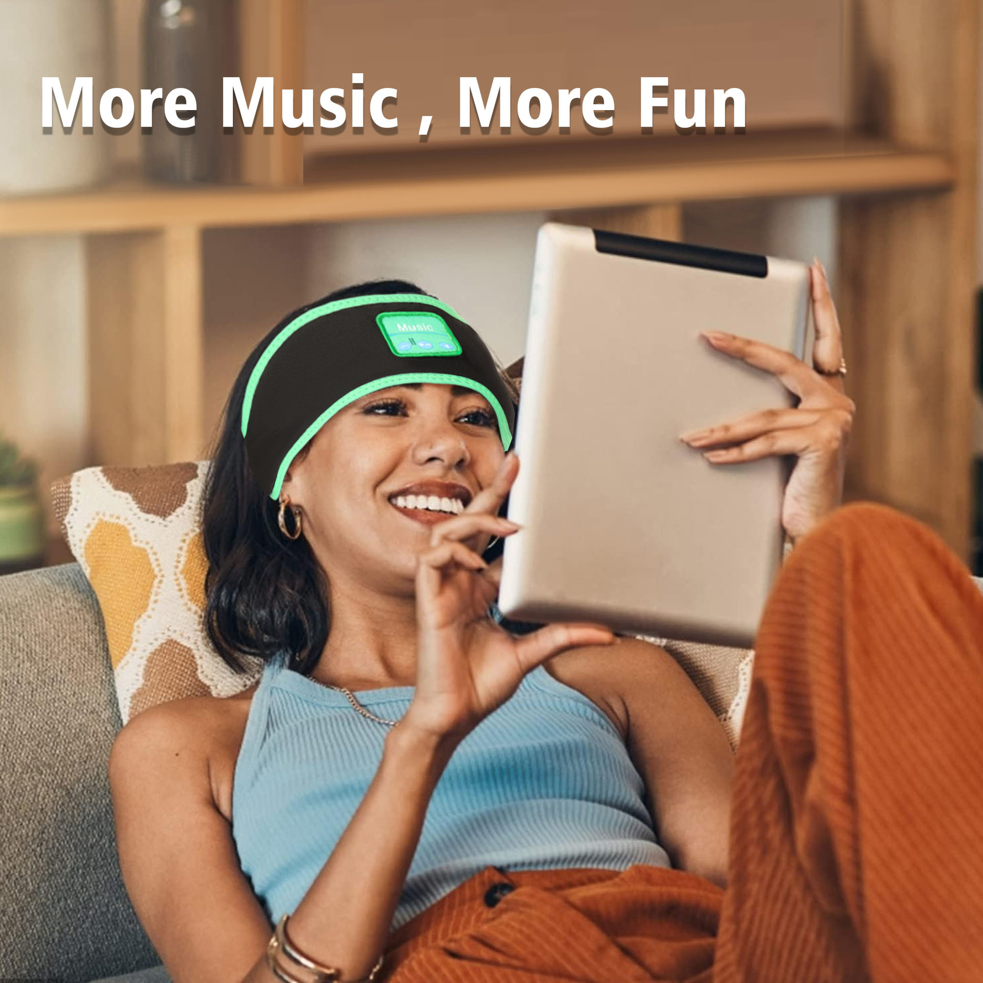 Sleeping Bluetooth Headphones Sports Headband photo 1