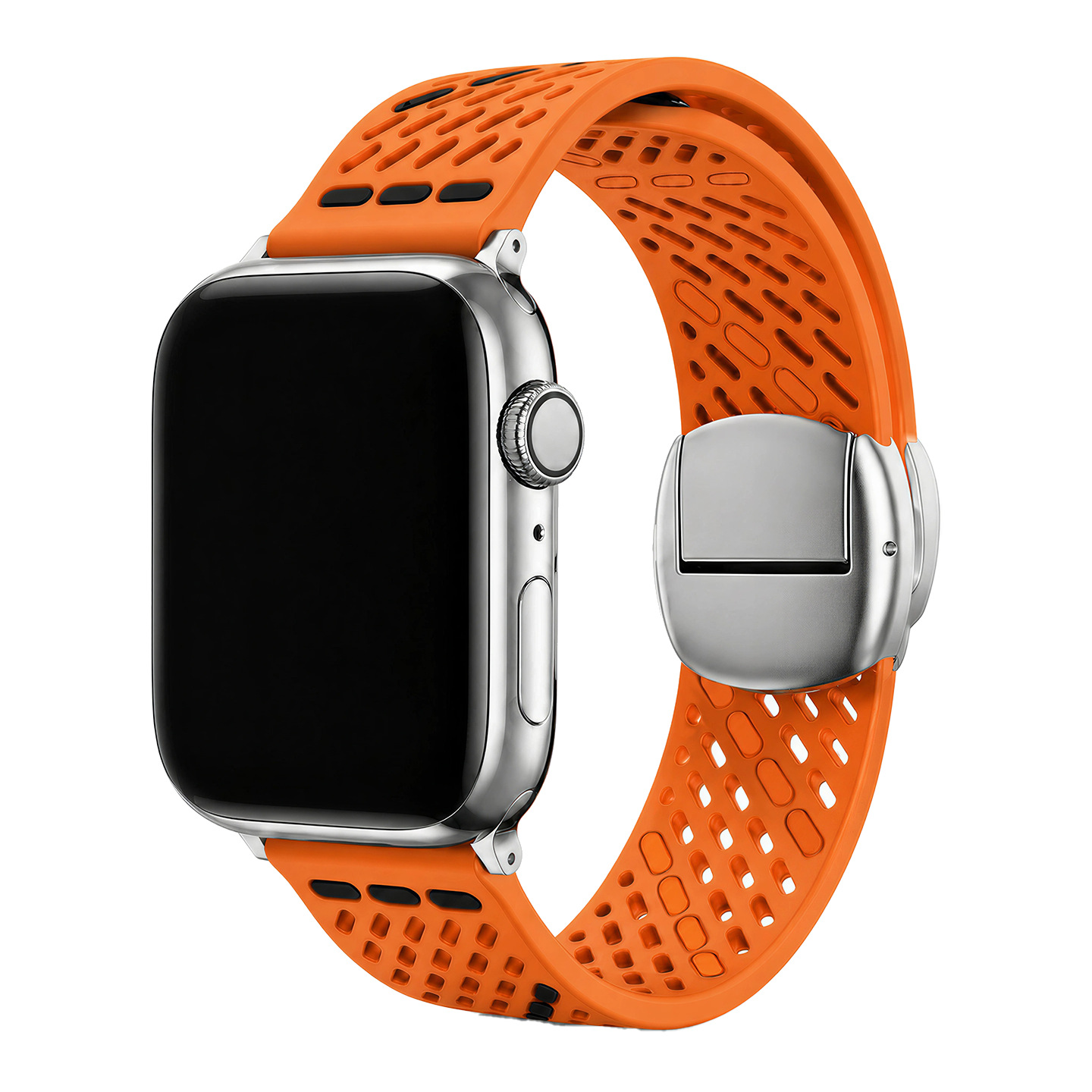 Breathable Perforated Silicone Magnetic Clasp For Watch Straps photo 5