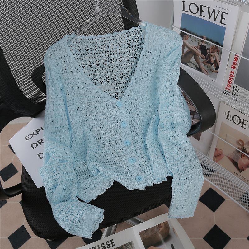 Women's Versatile Openwork Knit Cardigan photo 1