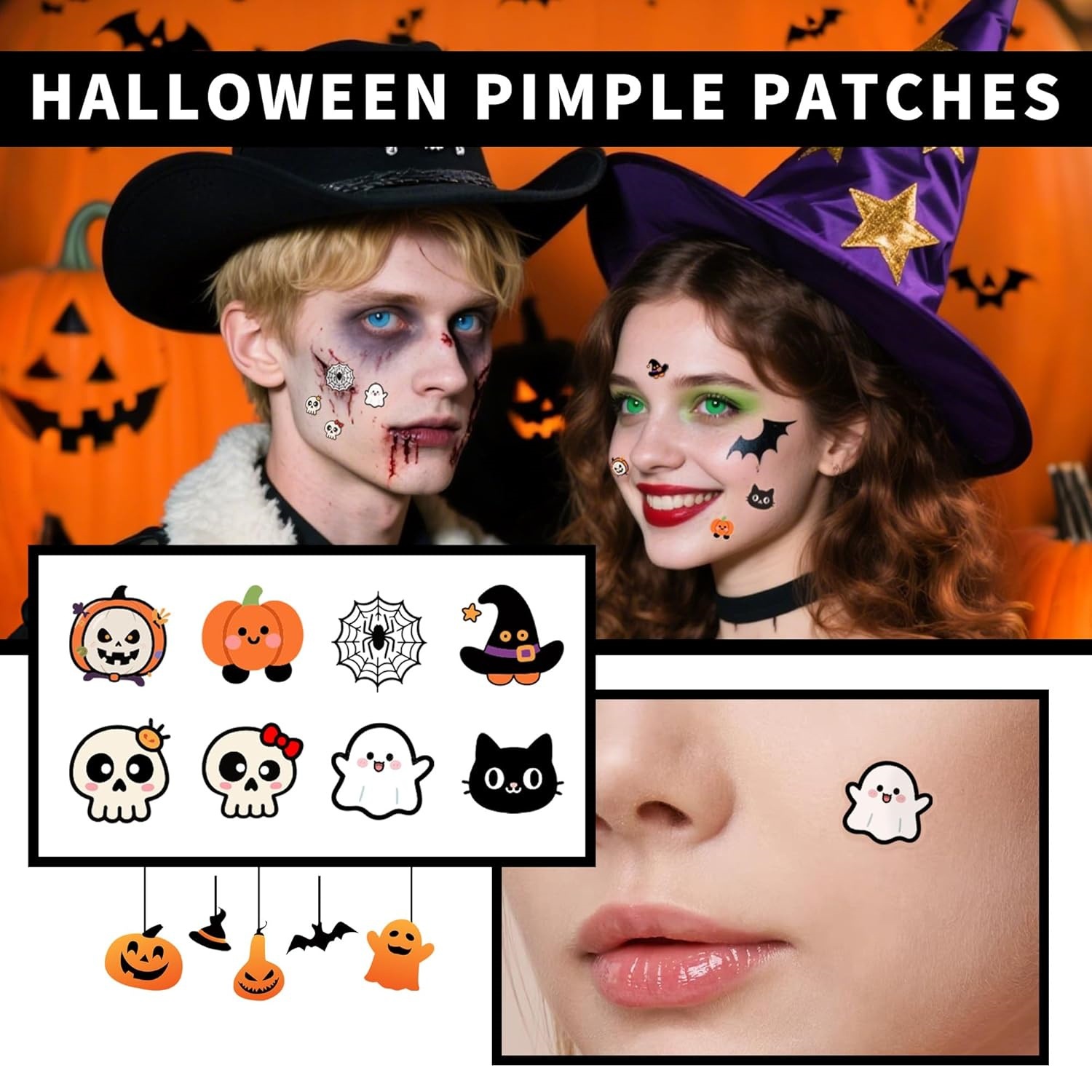 Halloween-style Waterproof And Breathable Acne Cover Patches For Makeup photo 2