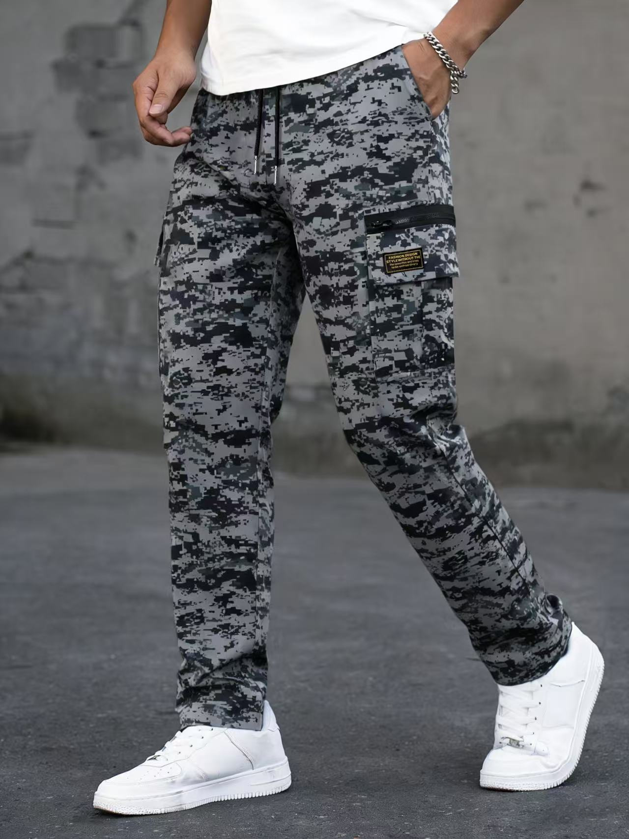 Men's Plus-Size Camouflage Pants, Workwear Trousers, Casual Pants photo 4