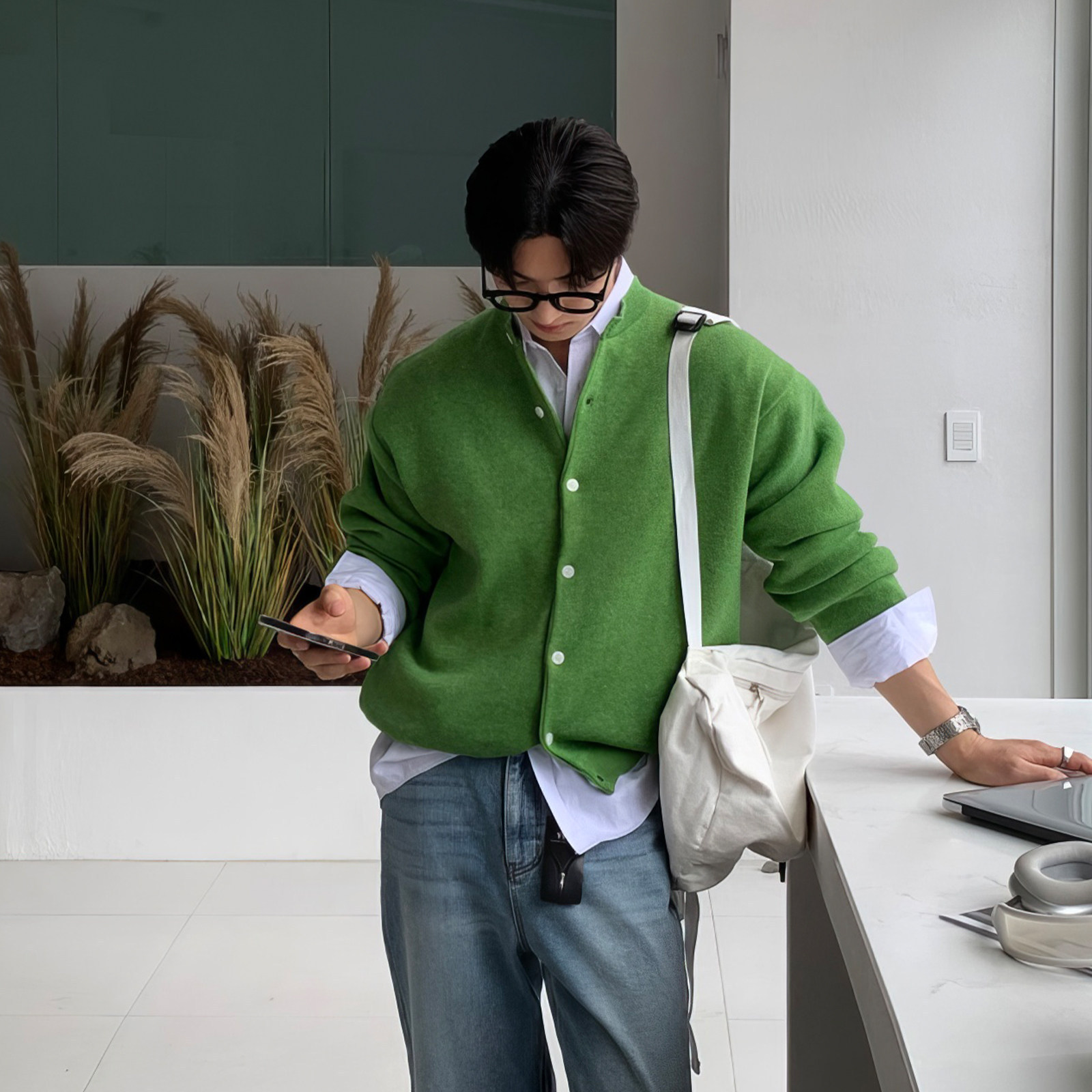 Loose-fitting Fresh-style Korean-style Long-sleeve Knit Sweater photo 1