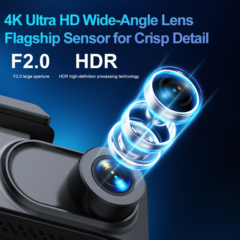 4K HD Dual-camera Front-and-rear Recording Car DVR With Phone Connectivity photo 5