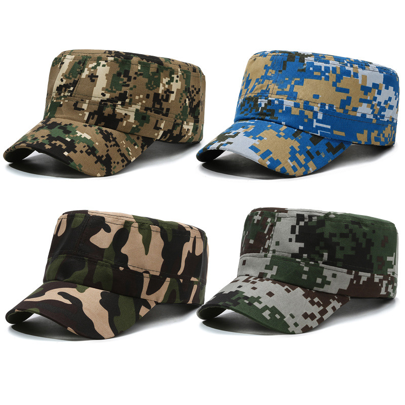 Camouflage Flat-top Cap Outdoor Hiking Hat Training And Activity Sunshade Work Safety Cap photo 6