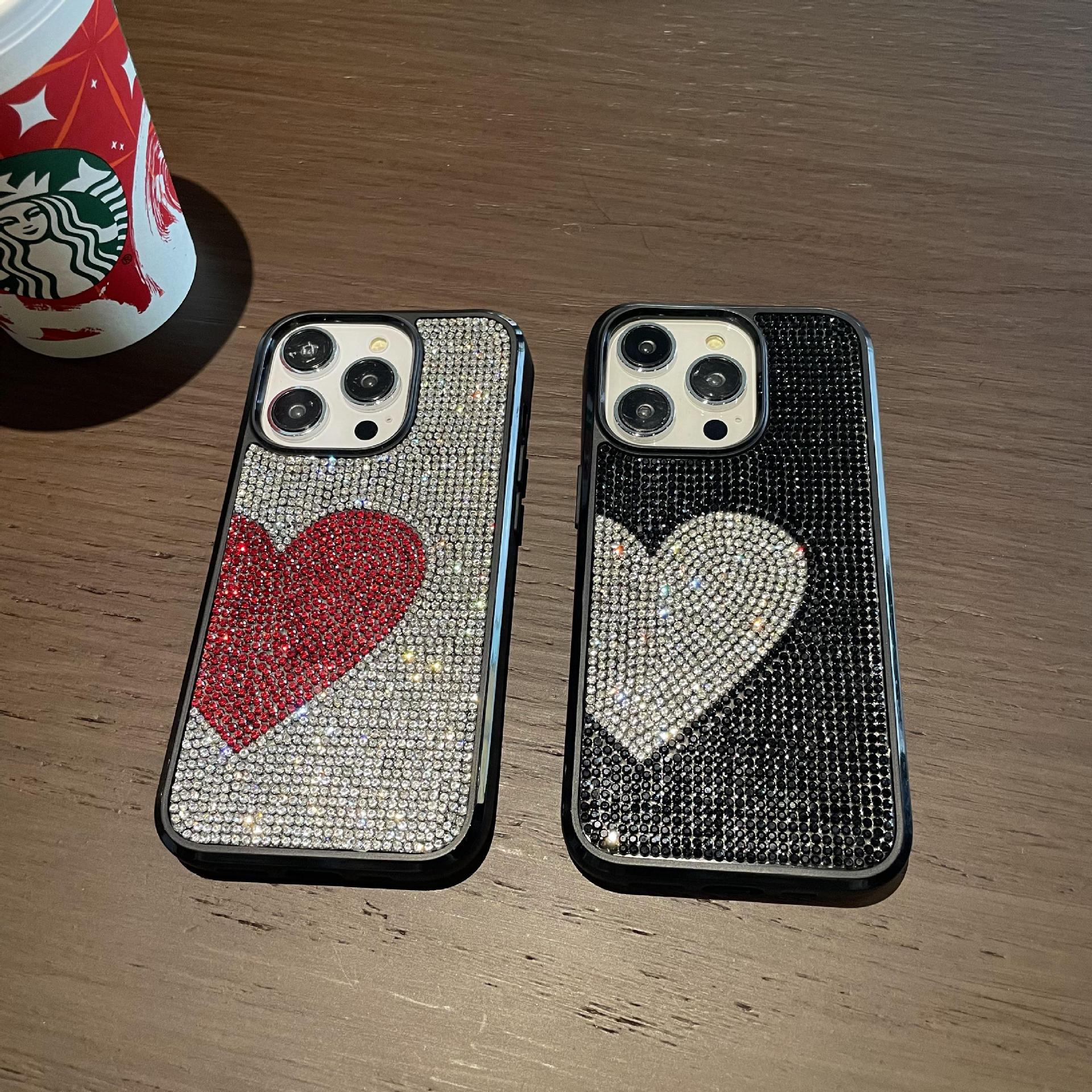 Brick-embellished Heart-shaped Phone Case photo 3