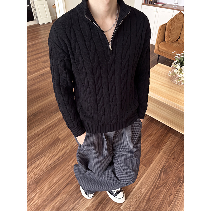Men's Textured-knit Sweater With A Preppy Old-money Vibe photo 8