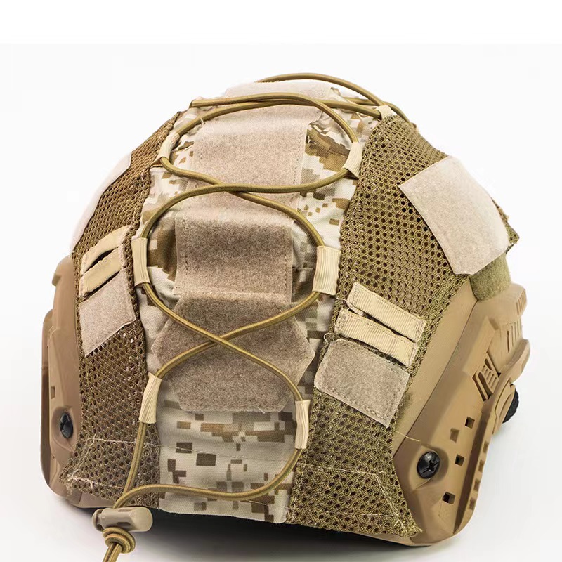 Camouflage Helmet Cover With Elastic Cord Tactical Camouflage Helmet Cover photo 8