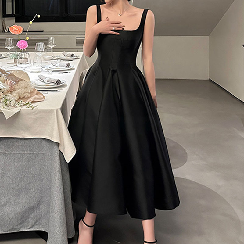 French Style Sleeveless Camisole Dress - Women's Slim Fit Minimalist Summer Short Dress photo 4