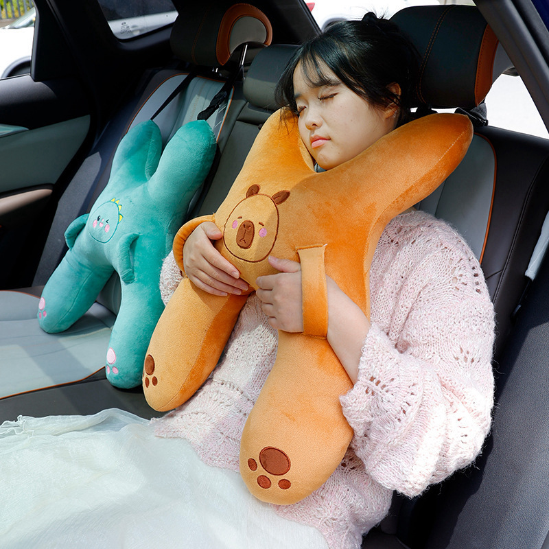 Pig-shaped Husky Pillow Childrens Car Neck Support photo 3