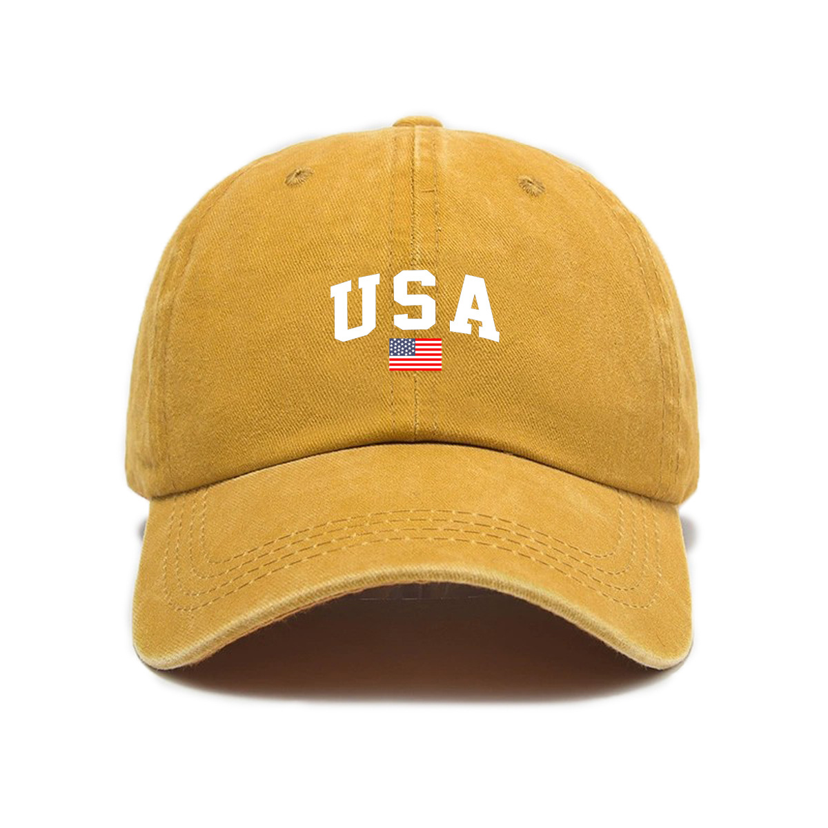 Letter-print Washed-and-distressed Soft-crown Vintage Baseball Cap photo 3