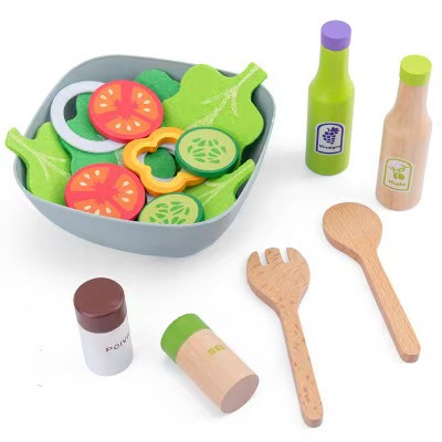 Wooden Role-Playing Kitchen Playset With Food Accessories For Kids photo 5
