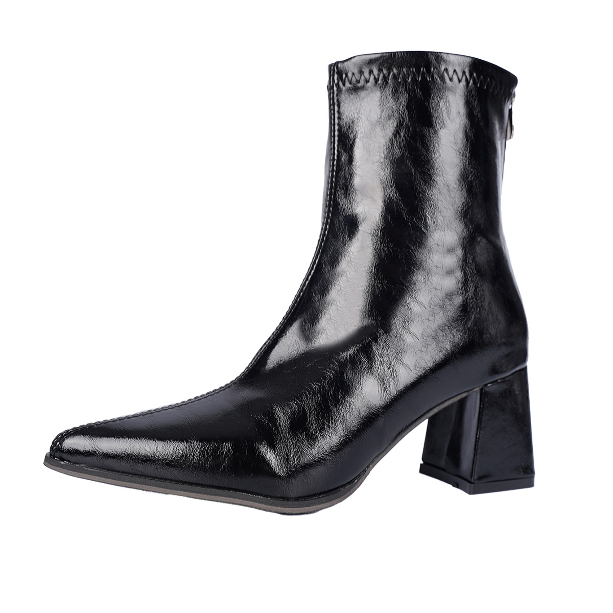 Western-style Pointed-toe Ankle Boots For Women photo 4