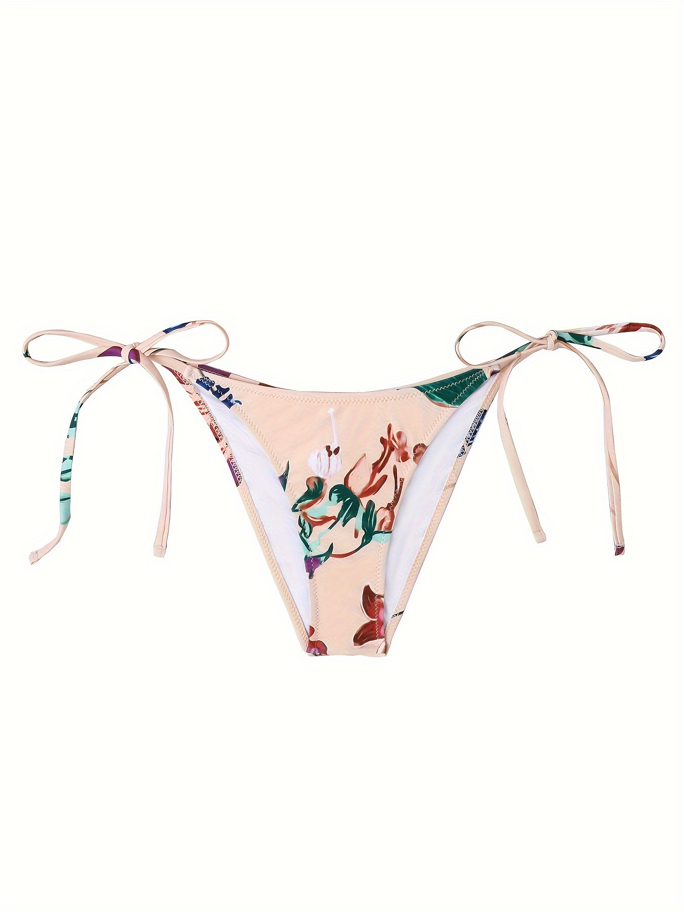 Sexy Strappy Two-piece Floral-print Swim Trunks In Multiple Patterns photo 7