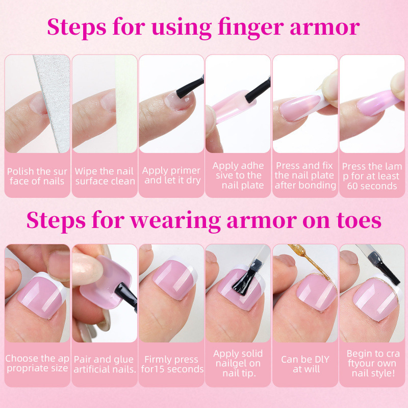 Cross-border Best-selling Nail Tips 144-piece Set Of Pre-designed Nail Art For Hands And Feet photo 2