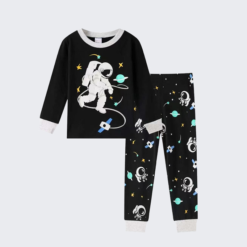 Childrens Space-themed Cotton Pajama Set photo 5