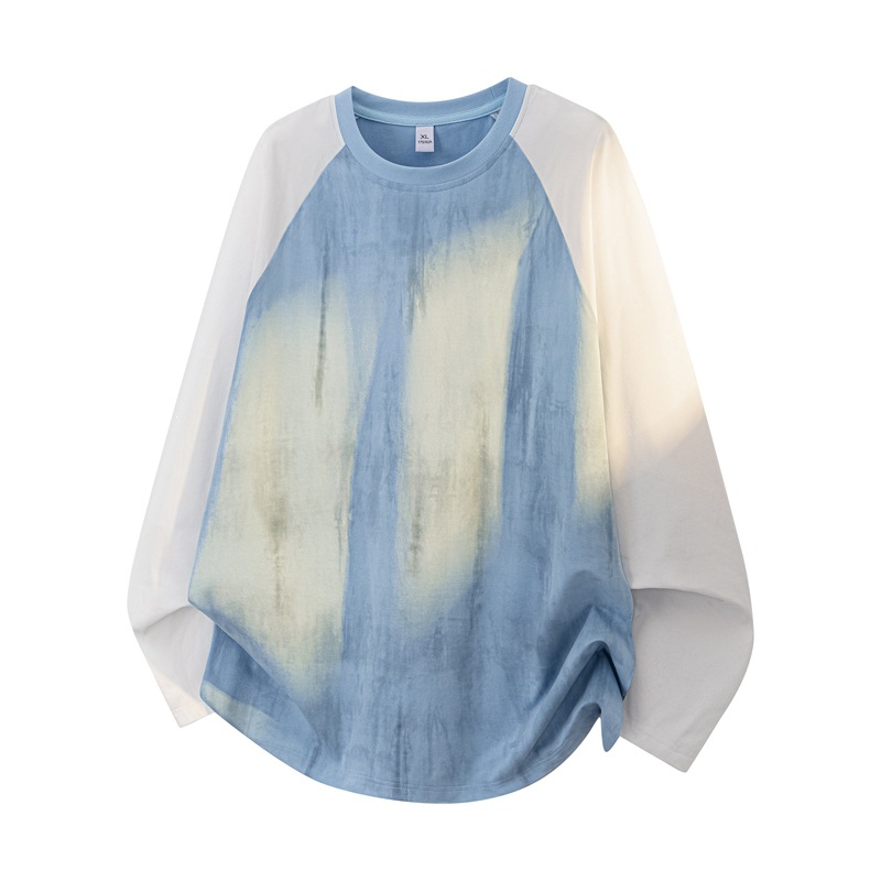 Breathable Color-blocked Casual Crew-neck Top photo 2