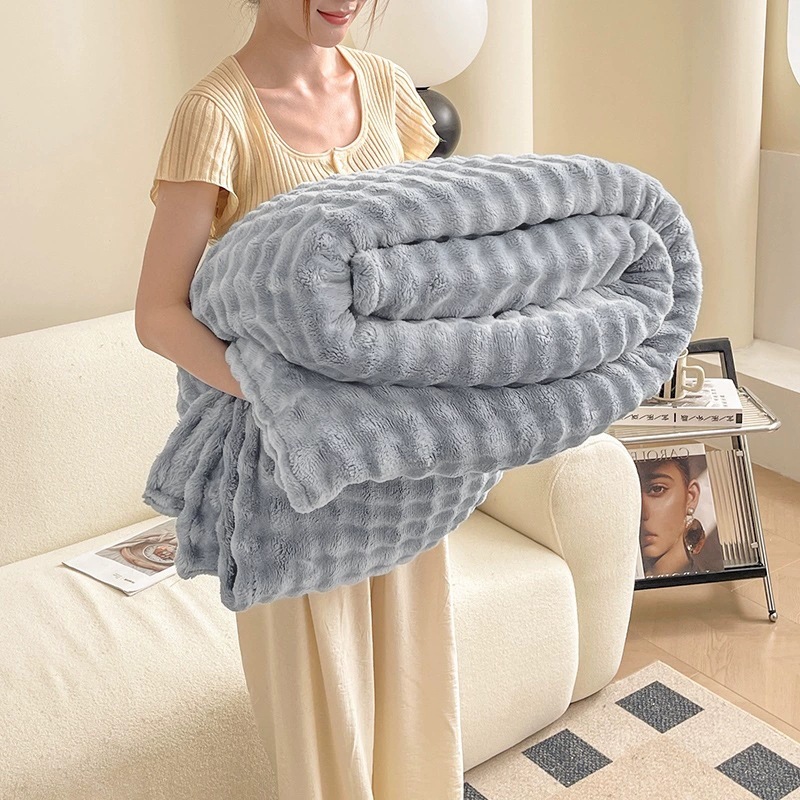 Fleece Bubble Blanket Thickened Milk Velvet photo 2