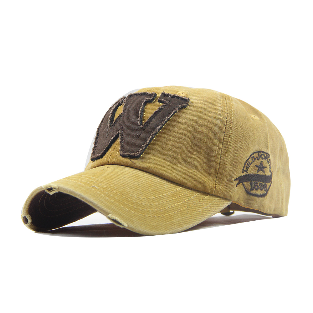 W-letter Hat Distressed Baseball Cap photo 8
