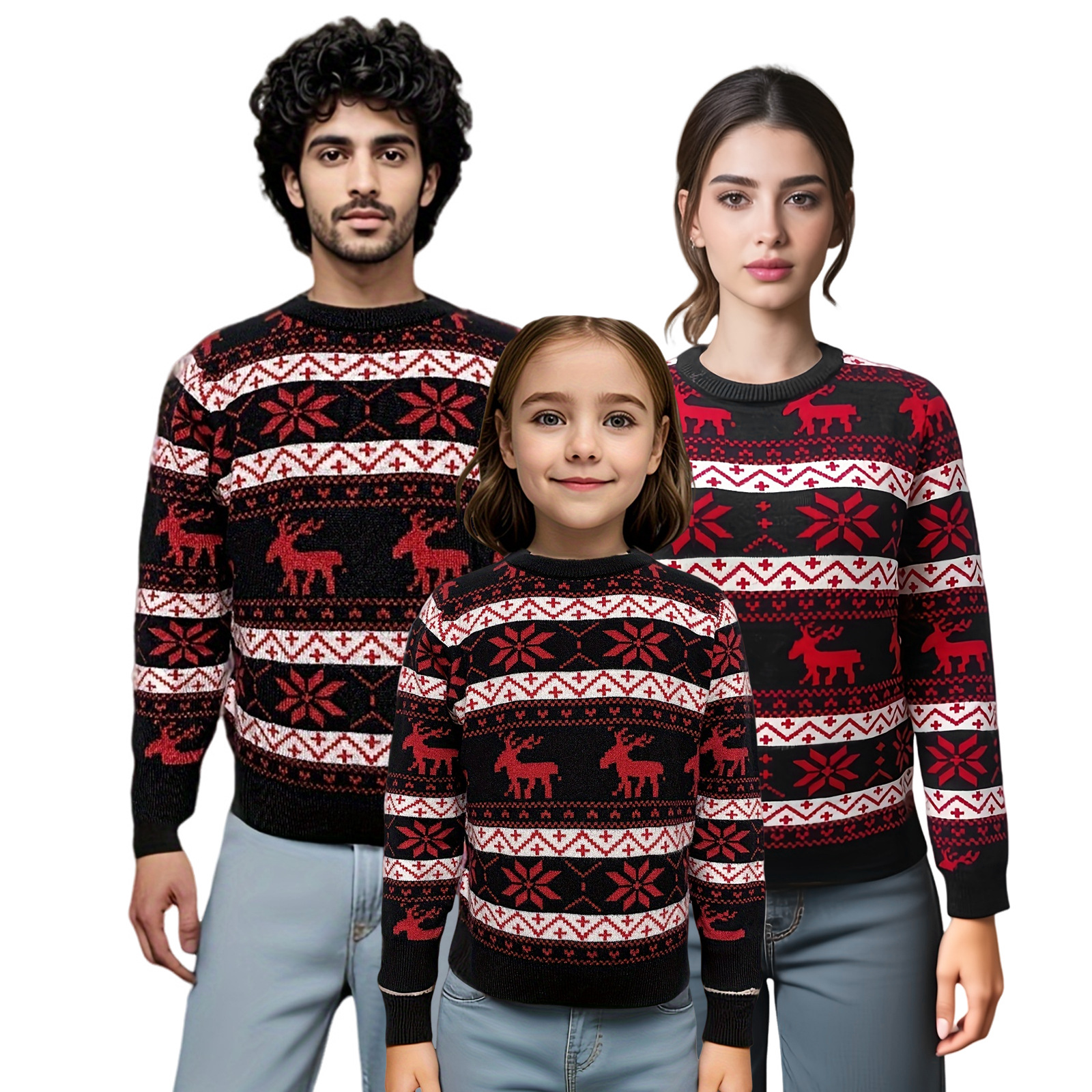 Women's Christmas Round Neck Loose Long Sleeves Sweater photo 6