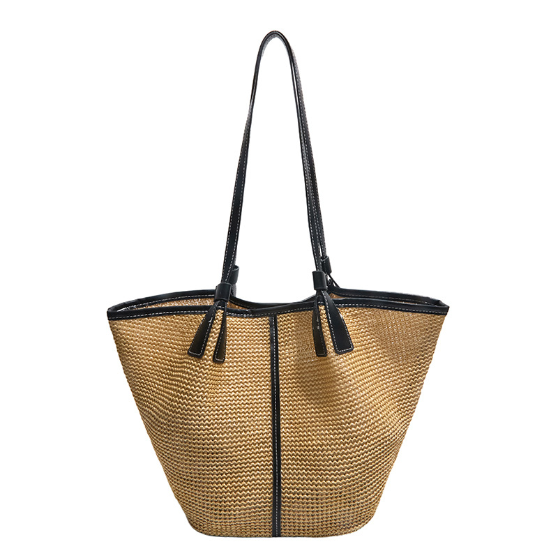 Large-capacity Relaxed Straw Woven Casual Tote Bag photo 7