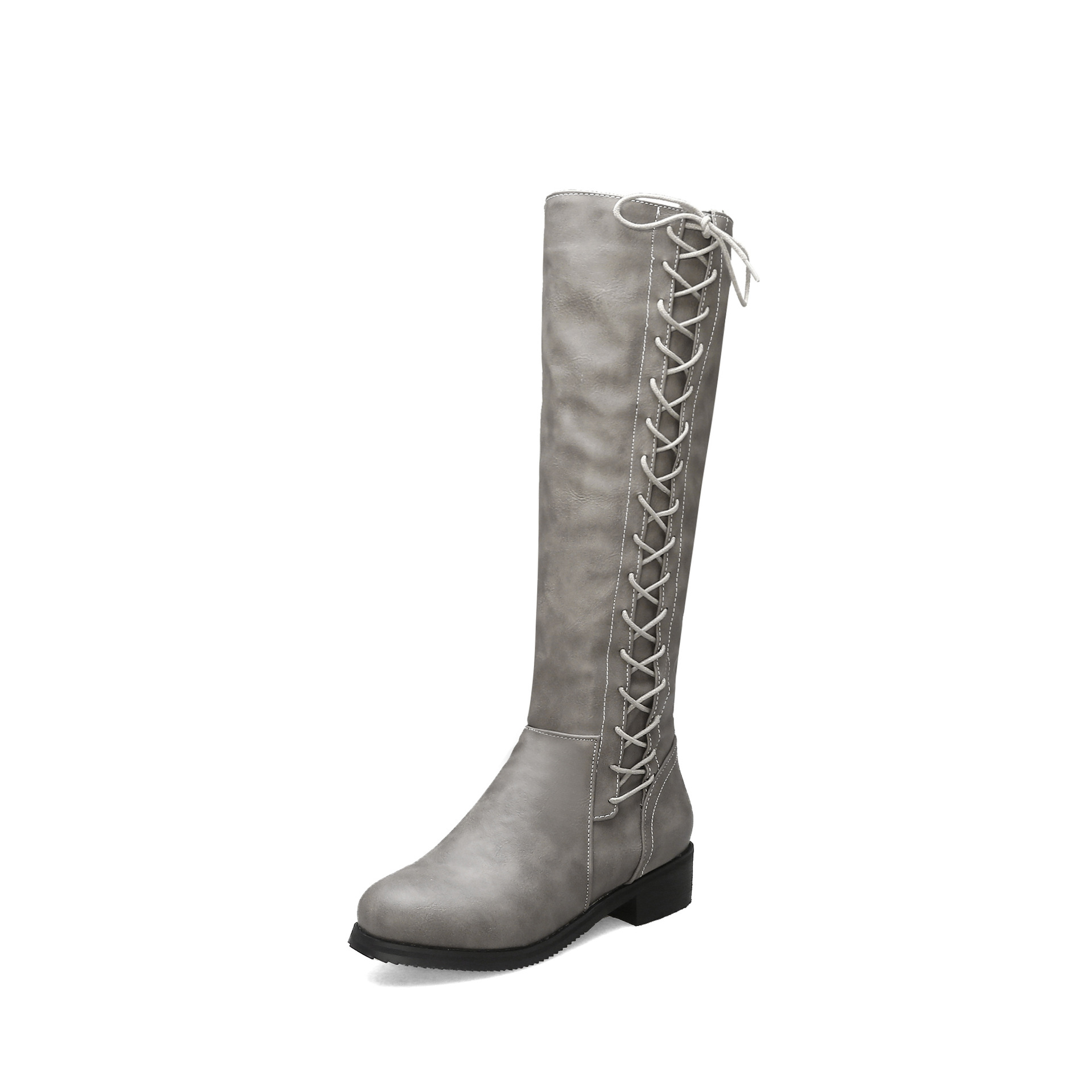 Mid-heel Round-toe High Boots For Fallwinter photo 3