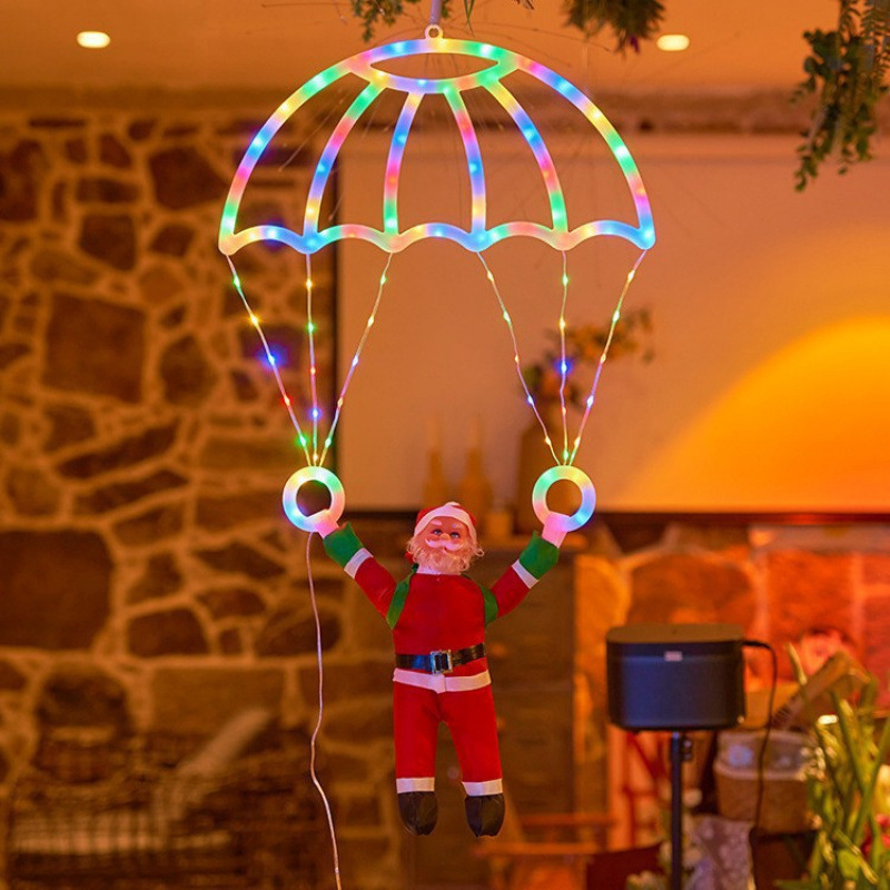 Santa Claus Parachute Light Christmas Atmosphere Decoration Light photo 5