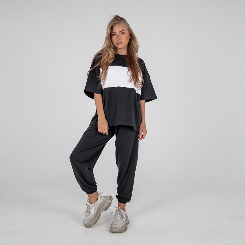 Round-neck Short-sleeve T-shirt Sports One-piece Set photo 4