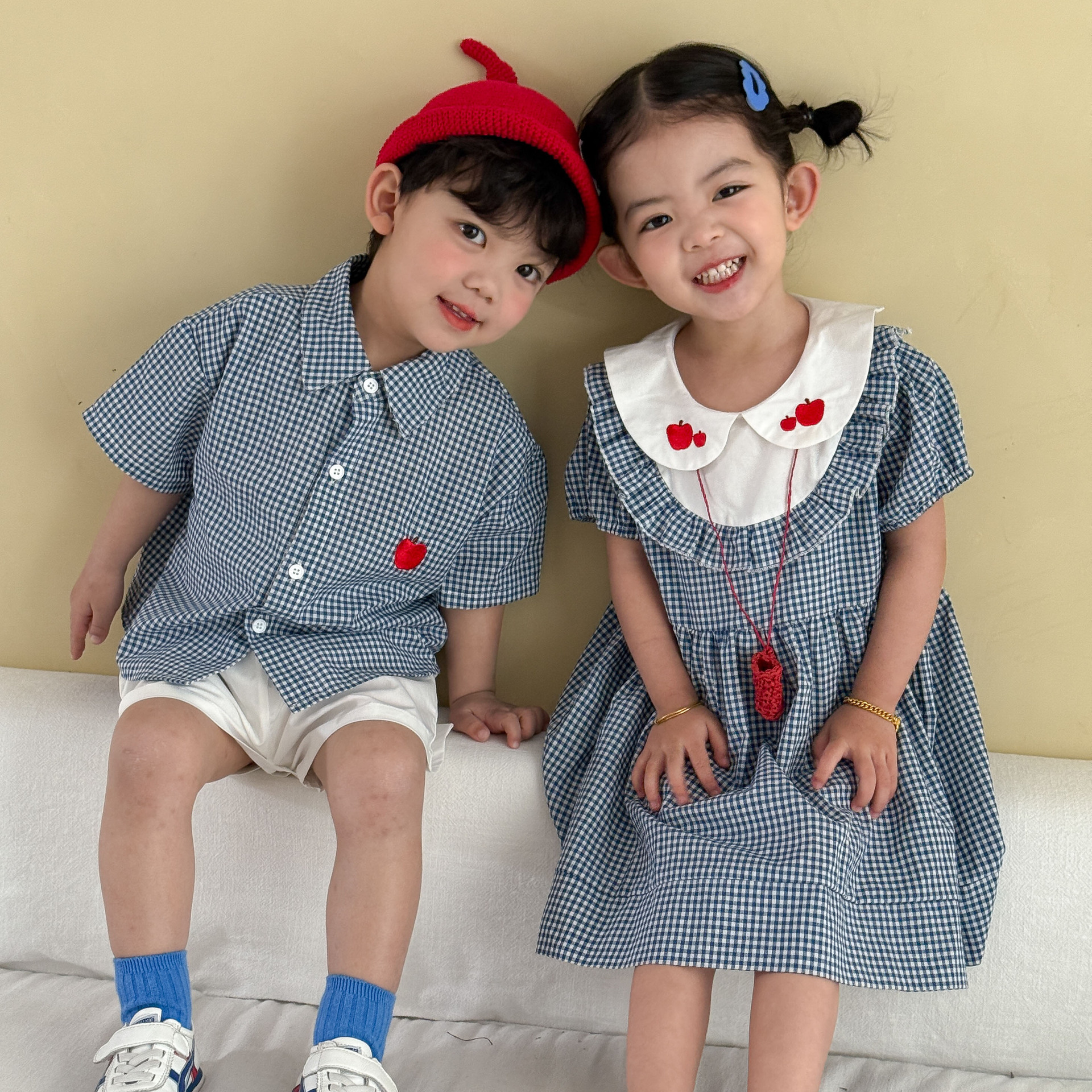 Stylish Cotton Dress For Girls Matching Sibling Outfit photo 2
