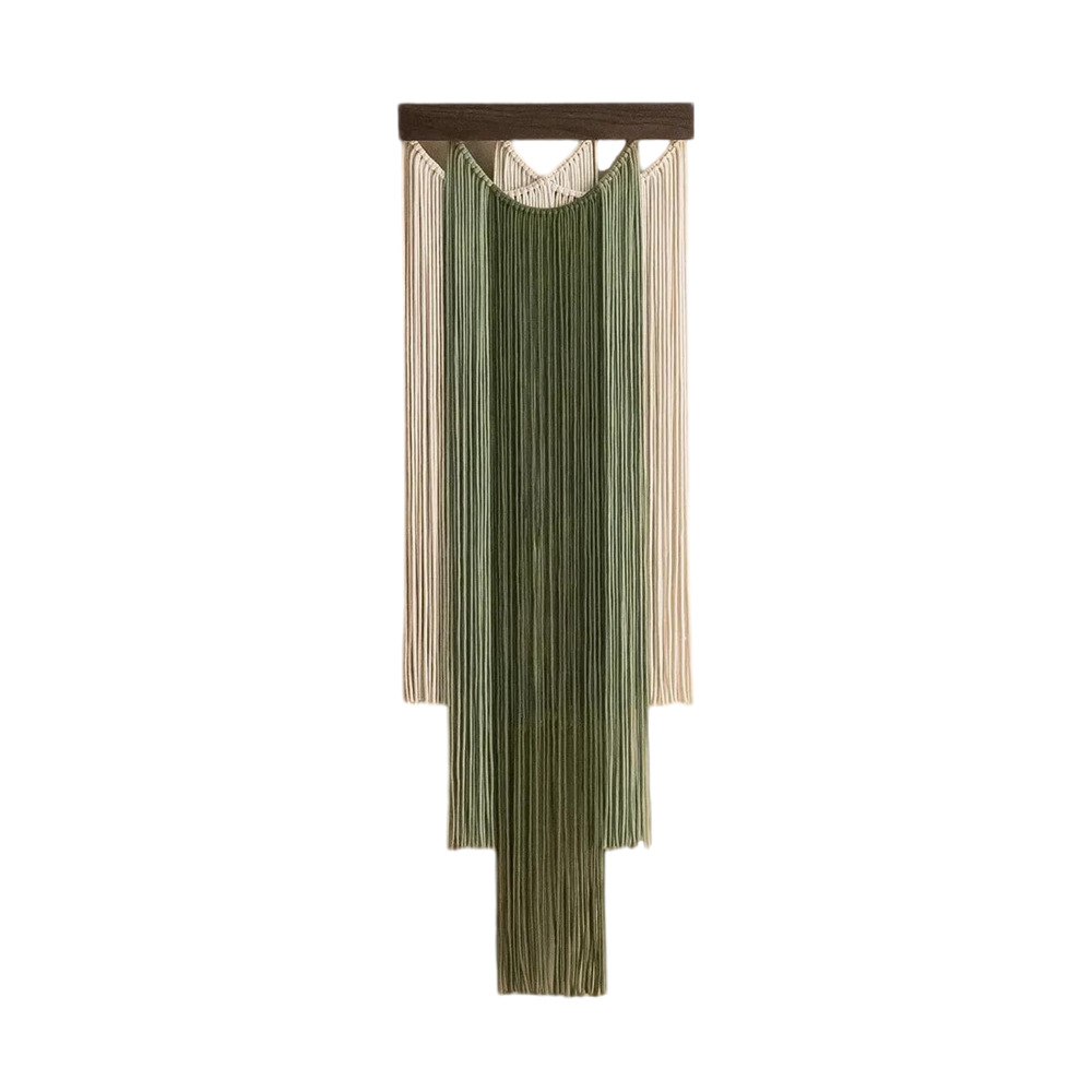 Handmade Wooden-core Rope Tassel Wall Hanging photo 2