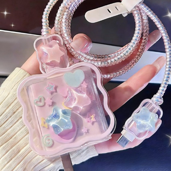 Cartoon Star Phone Cable Protector Case photo 5