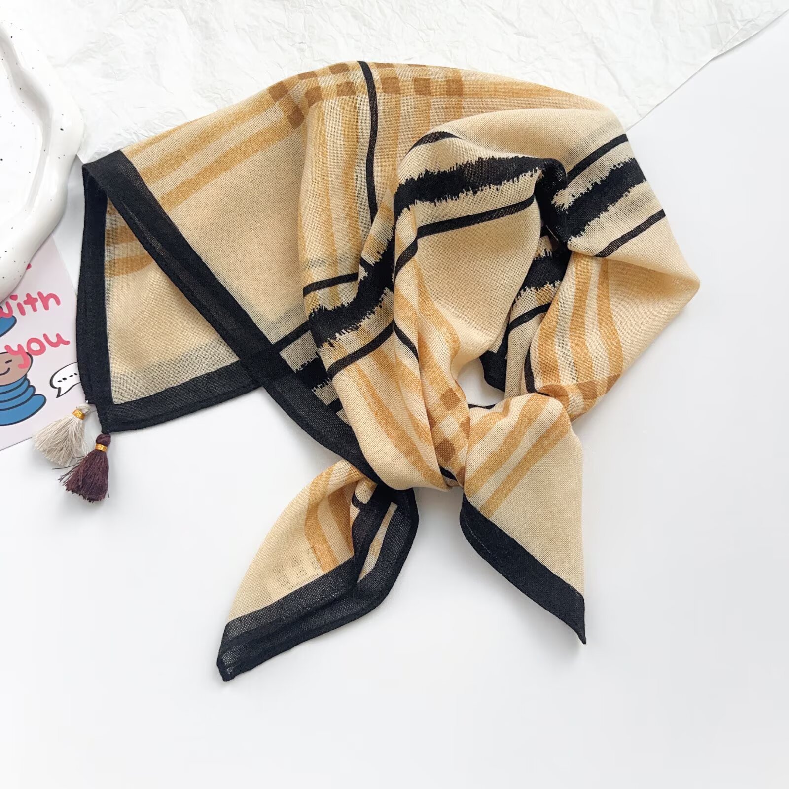 Women's Thin Cotton-linen Scarfshawl For Fallwinter photo 2