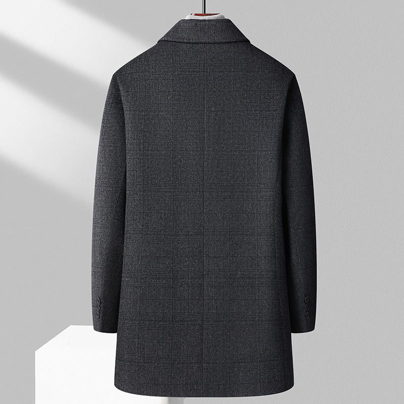 Men's Casual Wool Overcoat With A Down-lined Inner Vest photo 5