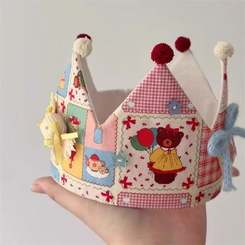 Cute Handmade Bow Little Bear Birthday Crown photo 3