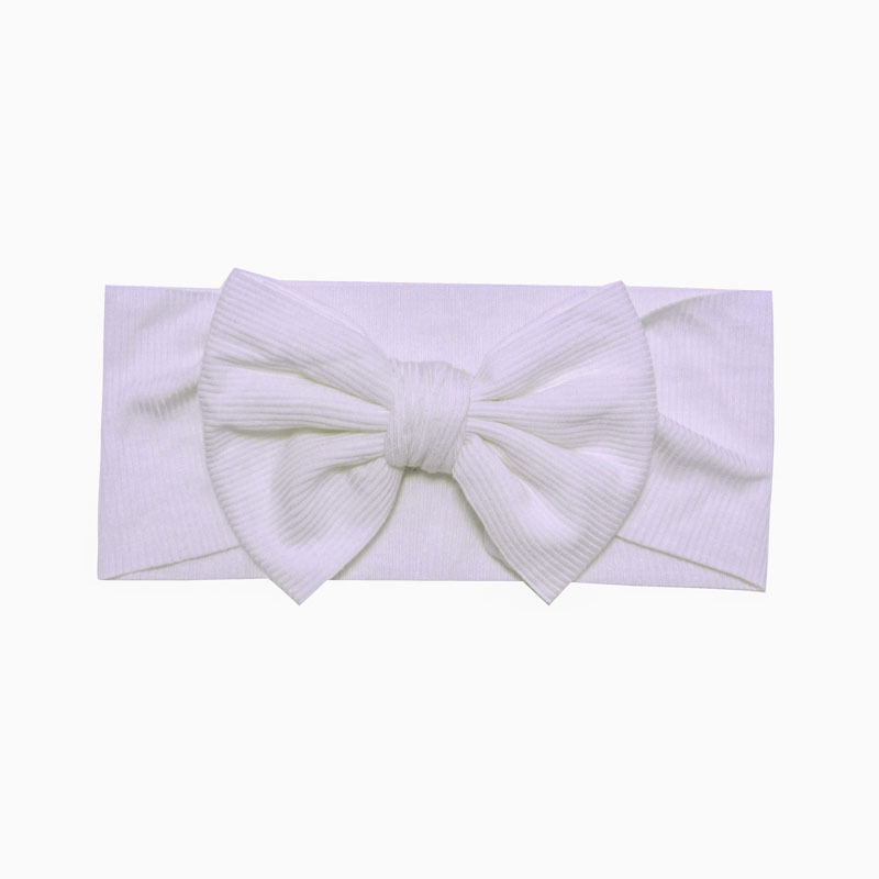 Baby Headband With Ribbed Fabric And Bow Hair Accessory photo 3