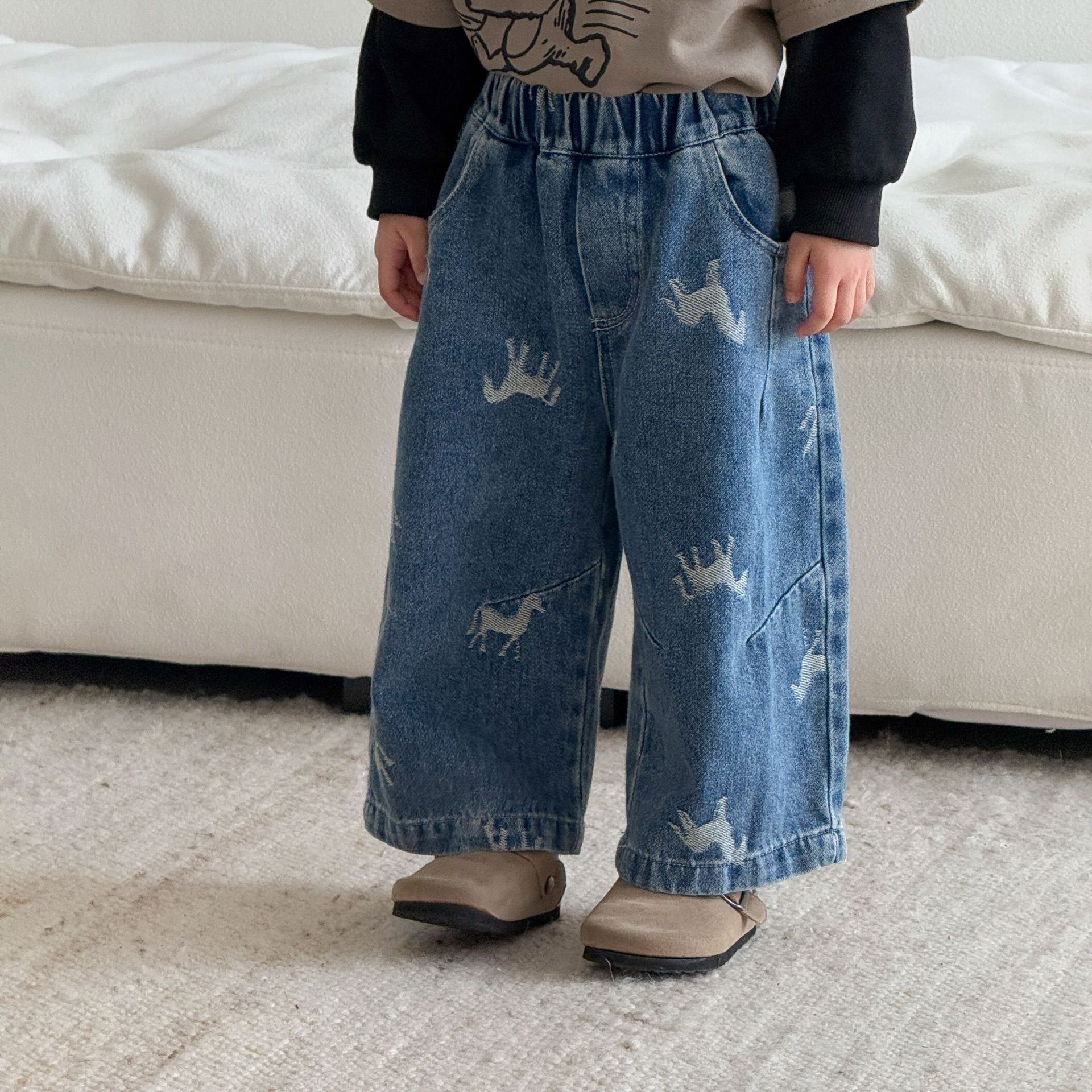 Kids' Denim Pants Loose-fit Boys' Wide-leg Pants photo 5