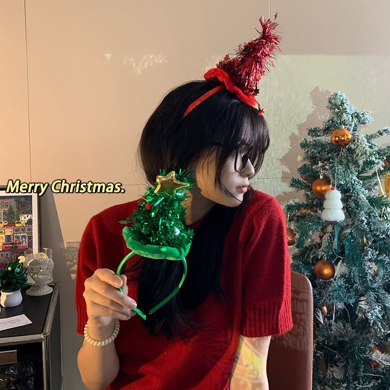 Christmas Tree Headband Cute Holiday Headdress For Girls photo 6