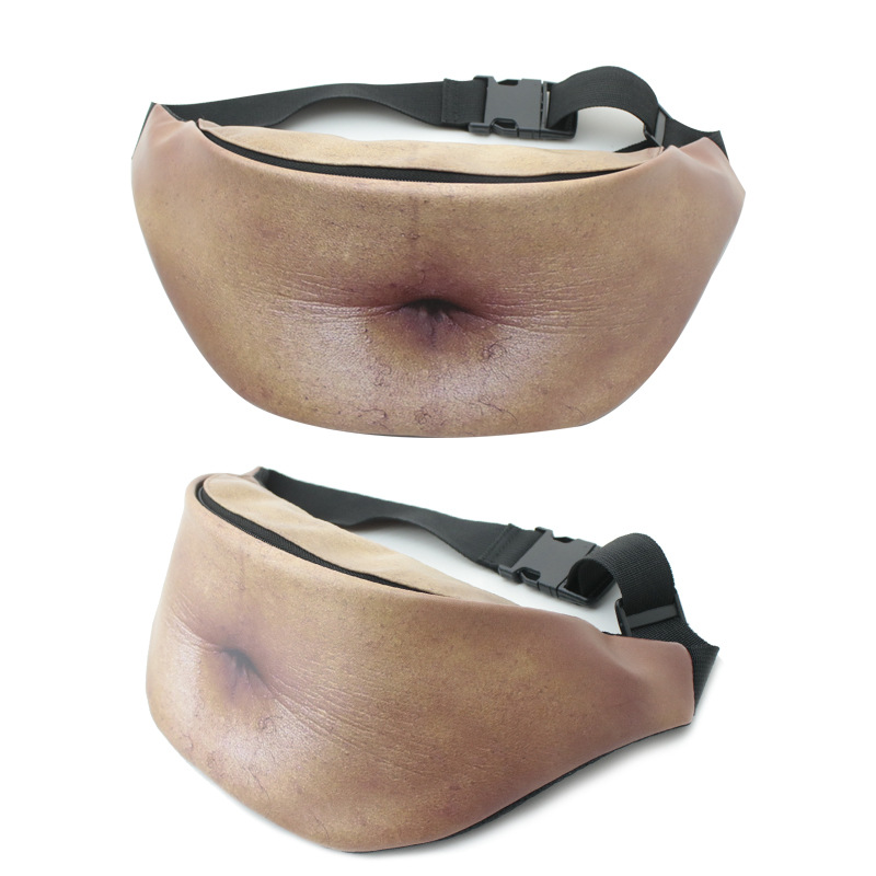 Creative Belly Waist Bag Beer Belly Leather Waist photo 6