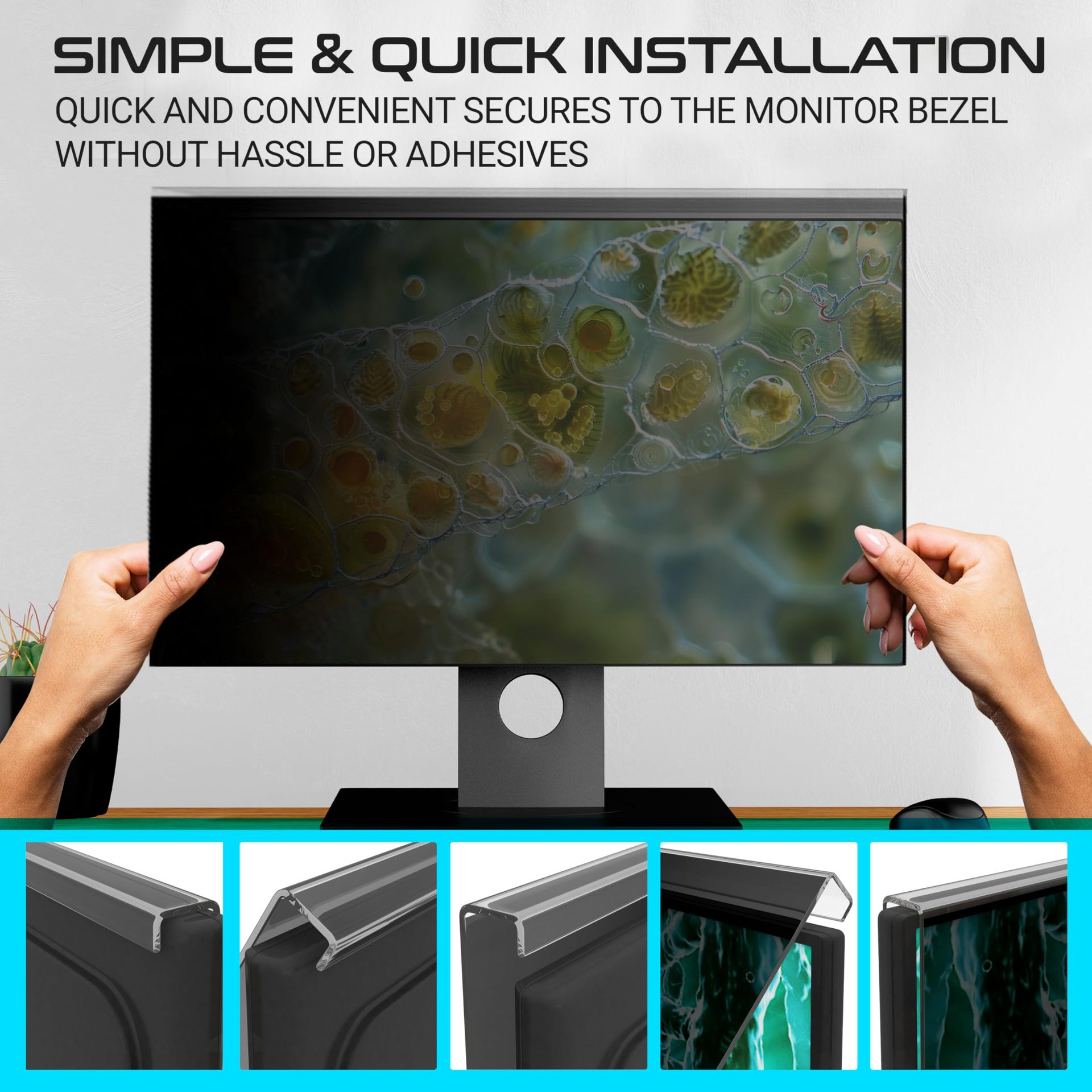 24-inch Wall-mounted Acrylic Monitor Anti-glare Film photo 2
