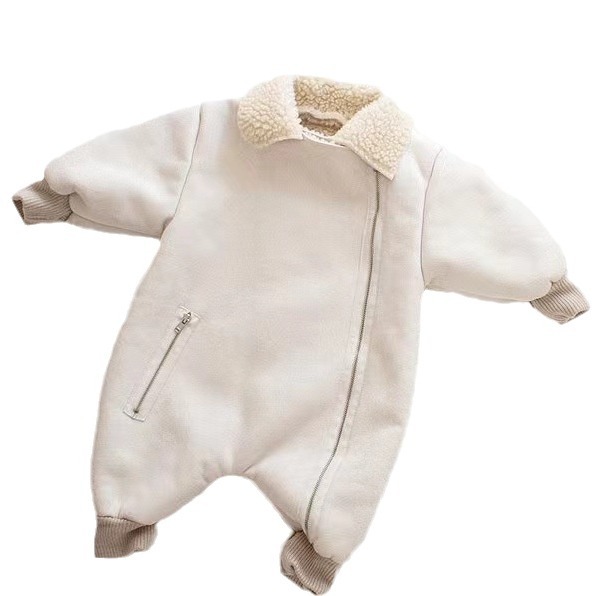 Baby One-piece Fleece Romper Thickened Onesie photo 7